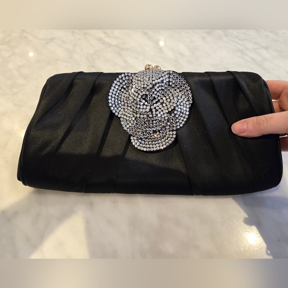 Franchi Evening Bag with Crystal Flower